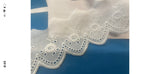 White Cotton Eyelet Lace Trim 2” – Scalloped Embroidery, 15 Yards, Sewing, Bedding & Table Runner Decor