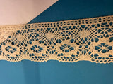4 Yards Natural Crochet Scalloped Edge Lace Trim 2”