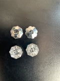 100 Octagon 2-Hole Acrylic Crystal Rhinestone Buttons 12mm craft sewing