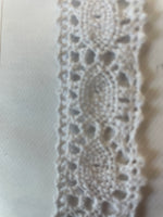 Wholesale 10 yards white crochet edge scalloped 1”