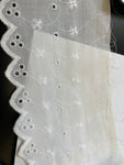 Per yard off white eyelet embroidery cotton lace trim 5” width