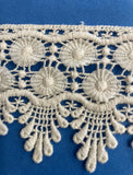 Natural Vintage Cotton Elegant  Venise/Venice Edge Scalloped  Lace Trim  2 3/4"