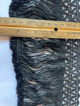 Per yard Black cotton knotted fringe Trim 4.5”