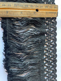 Per yard Black cotton knotted fringe Trim 4.5”