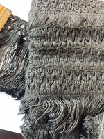 Per yard Black cotton knotted fringe Trim 4.5”