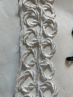 White Venice Venise Rayon Edge circle  lace trim 1 7/8" great 4 bridal