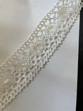 10 yards white  Cotton Crochet  Lace Machine Cluny trim 2”