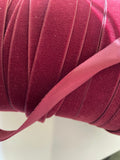 Wholesale Roll burgundy velvet ribbon 50 yards 5/8”