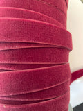 Wholesale Roll burgundy velvet ribbon 50 yards 5/8”