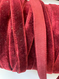 10 yards 3/8 inch Burgundy Velvet Ribbon