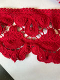 Wholesale 1/ 15 yards Dark Red Floral Venice Edge Lace Trim Guipure 3"