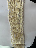 2 Yards Natural crochet lace scalloped trim  2 1/4”