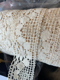 2 Yards Natural crochet lace scalloped trim  2 1/4”