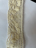 2 Yards Natural crochet lace scalloped trim  2 1/4”