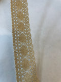 2 Yards Natural Cotton Crochet Clunny Scalloped Unique Trim Lace 1"