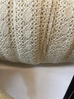 2 Yards Natural Cotton Crochet Clunny Scalloped Unique Trim Lace 1"