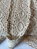 Wholesale 50 yards Natural Color Cotton Crochet Cluny Double Scalloped Trim 1 7/8"