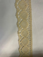 10 Yards Naturals Cotton Crochet Edge Lace  1.5” Wide Sewing Trim Craft