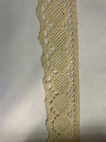 10 Yards Naturals Cotton Crochet Edge Lace  1.5” Wide Sewing Trim Craft