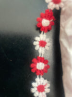 clearance 10 yards white red Tiny daisy flower  Venice Venice Lace Trim  1/2” W