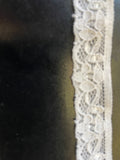 10 Yards Off White Stretch Narrow Embossed Floral Edge Scalloped Trim 3/4”