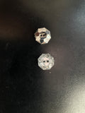 100 Octagon 2-Hole Acrylic Crystal Rhinestone Buttons 12mm craft sewing