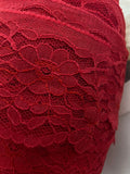 4 Yards Non Stretch Light Red Lace Trim 2 3/4”edge Scalloped