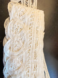 5 Yards Piece White Cotton Battenburg Edge Lace 2 1/4” for clothing / drapery