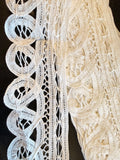 5 Yards Piece White Cotton Battenburg Edge Lace 2 1/4” for clothing / drapery