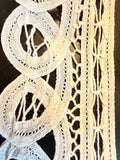 5 Yards Piece White Cotton Battenburg Edge Lace 2 1/4” for clothing / drapery