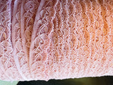 clearance 10 yards baby pink stretch lace trim 1/2”