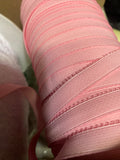 Bubblegum Pink Scalloped Knitted Bra Strap 1/2” Per 2 Yards