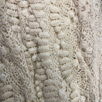 4 yards natural Edge  cotton crochet Wide  Lace Trim  2 1/4”