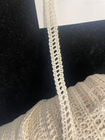 10 Yards Natural Insert Crochet Lace Narrow  Trim 1/2”