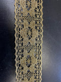 10 yards Golden crochet lace star shape stiff trim  2”
