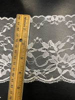 4 yards white double scalloped lace trim 4 7/8”