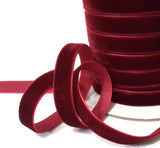 10 yards 3/8 inch Burgundy Velvet Ribbon