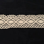 Wholesale 50 yards Natural Color Cotton Crochet Cluny Double Scalloped Trim 1 7/8"