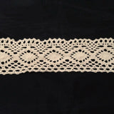 Wholesale 50 yards Natural Color Cotton Crochet Cluny Double Scalloped Trim 1 7/8"