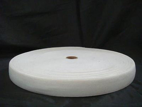 1 Roll 50 Yards White knitted Elastic Trim, Pick 3/4", 1" ,1 1/4" 1 1/2" ,2"