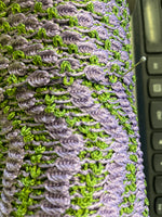 Wholesale 144 yards embroidered purple sage flower trim ribbon 1/4"