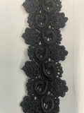 Per yard black venice Venice Rayon  lace trim 1.5”