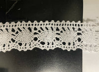 Wholesale 10 yards white crochet edge scalloped 1 1/4"