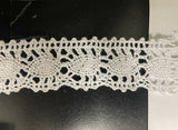 Wholesale 10 yards white crochet edge scalloped 1”