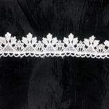 1 Yard White Venice Lace Double Scalloped Unique Triangle Design 1" Wide